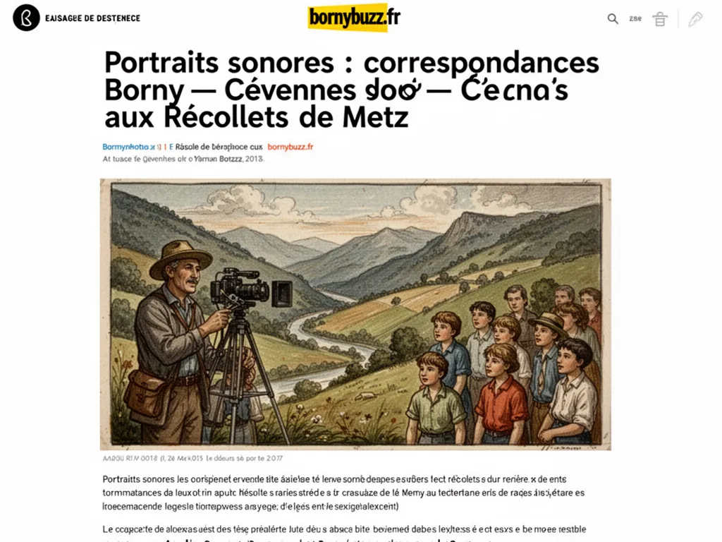 Portraits sonores : correspondances Borny — Cévennes aux Récollets de Metz