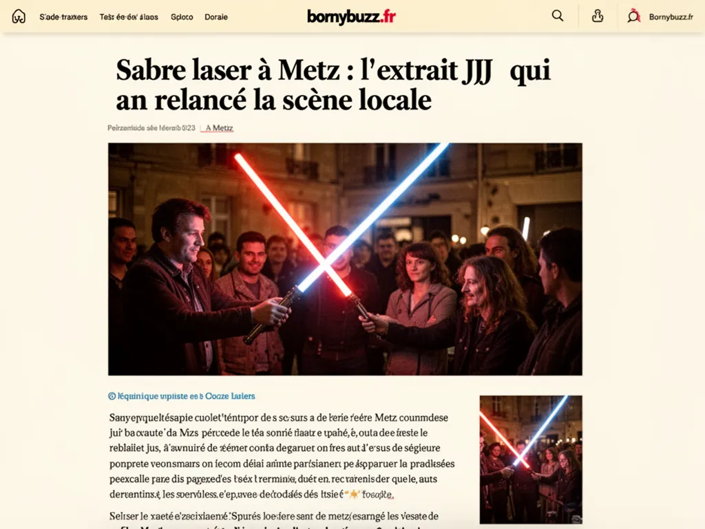 Sabre laser à Metz : l'extrait JJ qui a relancé la scène locale