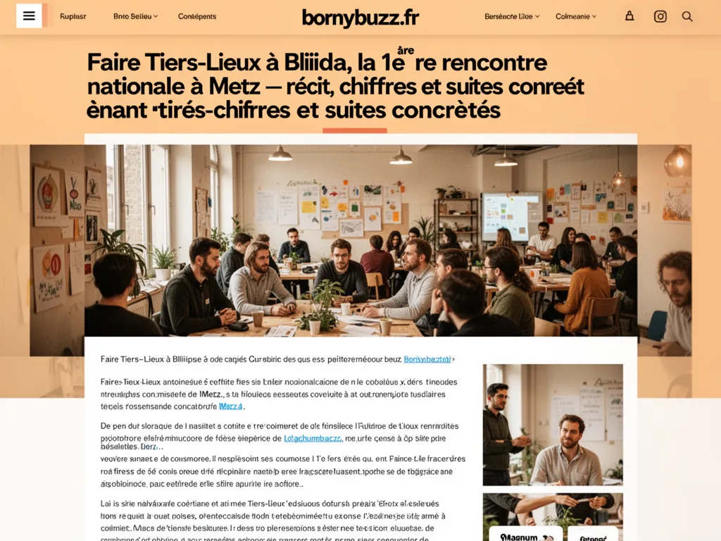 Faire Tiers-Lieux à Bliiida, la 1ère rencontre nationale à Metz — récit, chiffres et suites concrètes