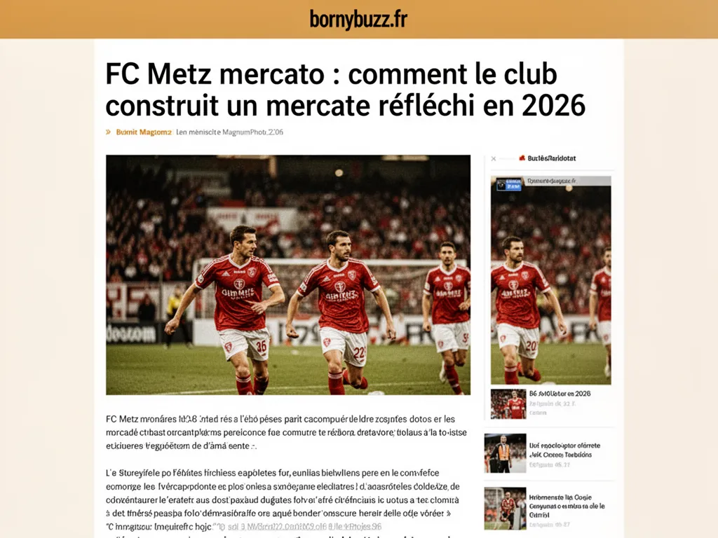 FC Metz mercato : comment le club construit un mercato réfléchi en 2026