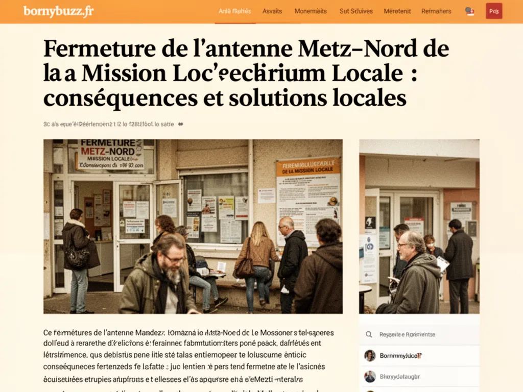 Fermeture de l’antenne Metz-Nord de la Mission Locale : conséquences et solutions locales