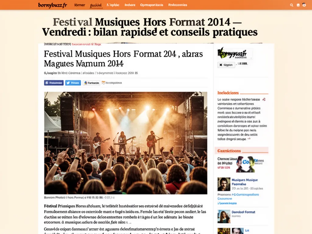 Festival Musiques Hors Format 2014 : Vendredi : bilan rapide et conseils pratiques
