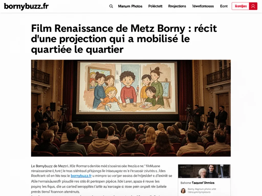 Film Renaissance de Metz Borny : récit d'une projection qui a mobilisé le quartier