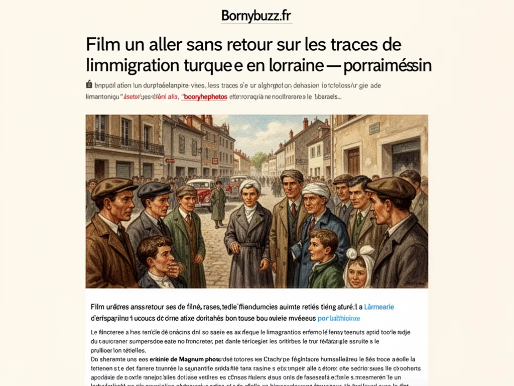 film un aller sans retour sur les traces de limmigration turque en lorraine : portrait messin