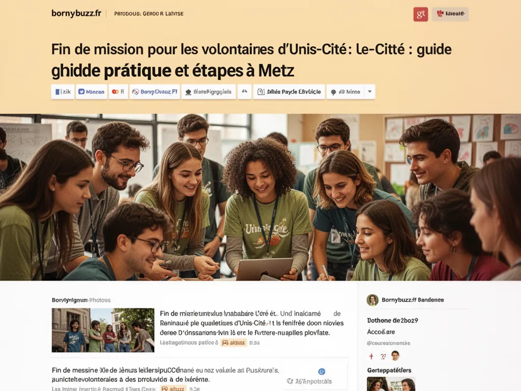 Fin de mission pour les volontaires d'Unis-Cité : guide pratique et étapes à Metz