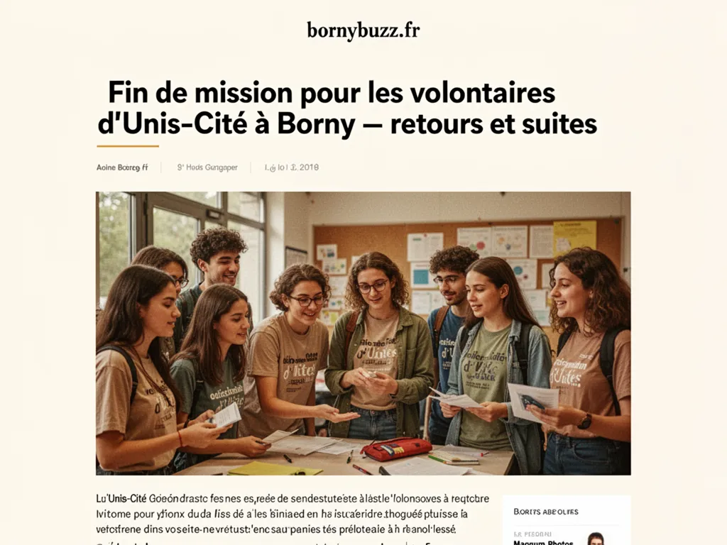 Fin de mission pour les volontaires d'Unis‑Cité à Borny — retours et suites
