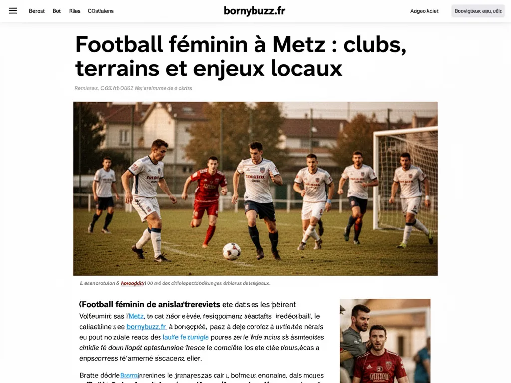 Football féminin à Metz : clubs, terrains et enjeux locaux