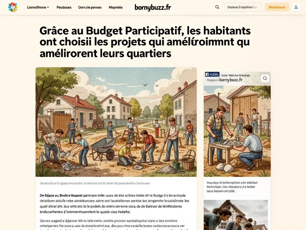 Grâce au Budget Participatif, les habitants ont choisi les projets qui améliorent leurs quartiers