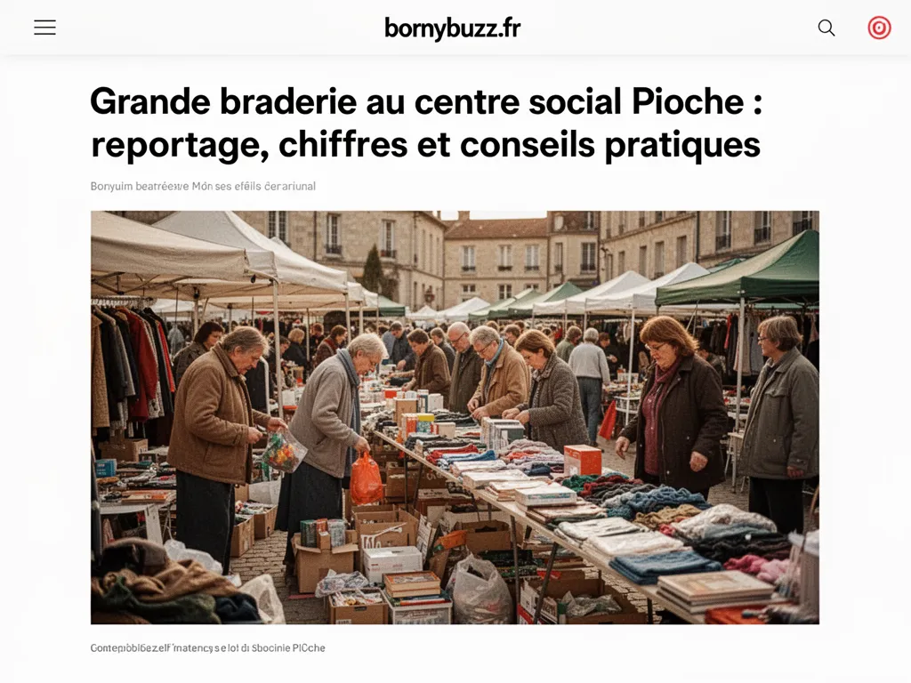 Grande braderie au centre social Pioche : reportage, chiffres et conseils pratiques