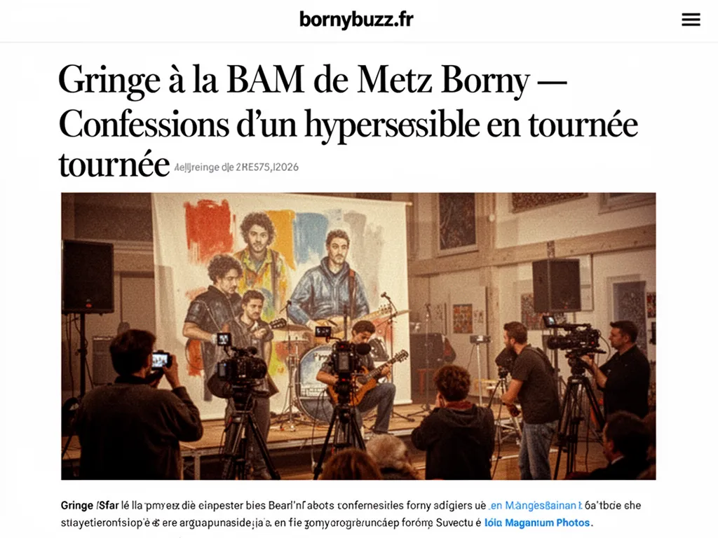 Gringe à la BAM de Metz Borny — Confessions d’un hypersensible en tournée