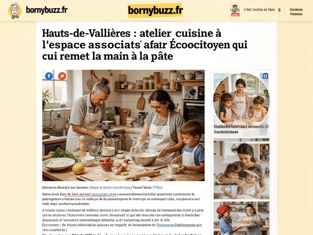 Hauts-de-Vallières : atelier cuisine à l'espace associatif Écocitoyen qui remet la main à la pâte