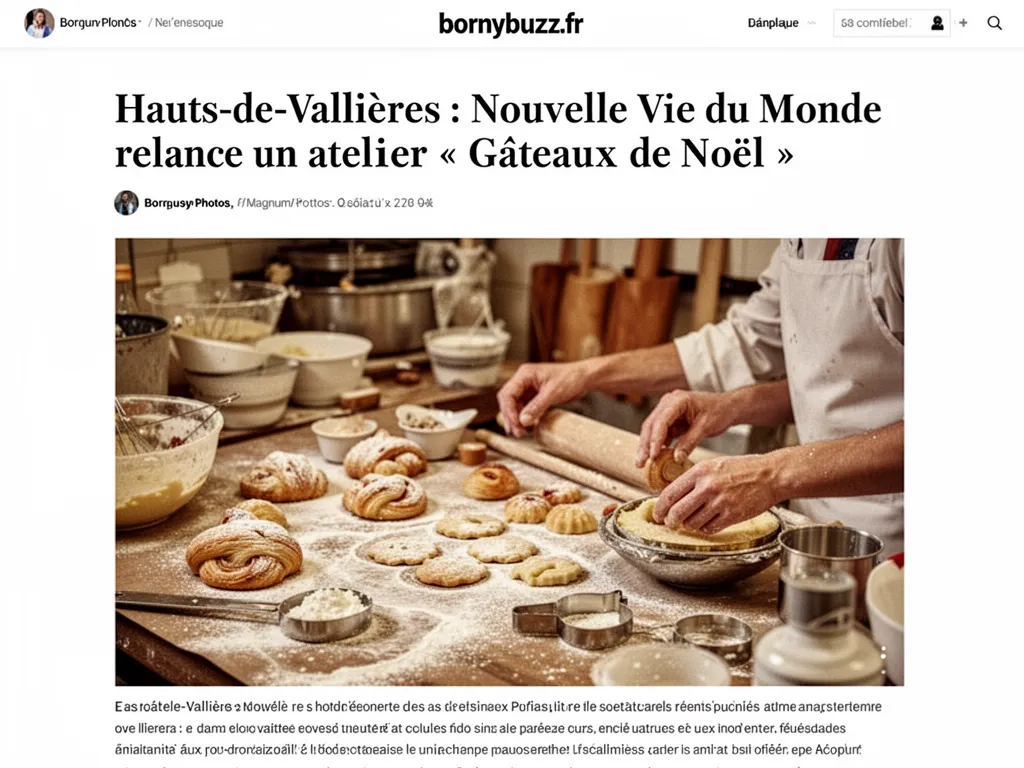 Hauts-de-Vallières : Nouvelle Vie du Monde relance un atelier « Gâteaux de Noël »