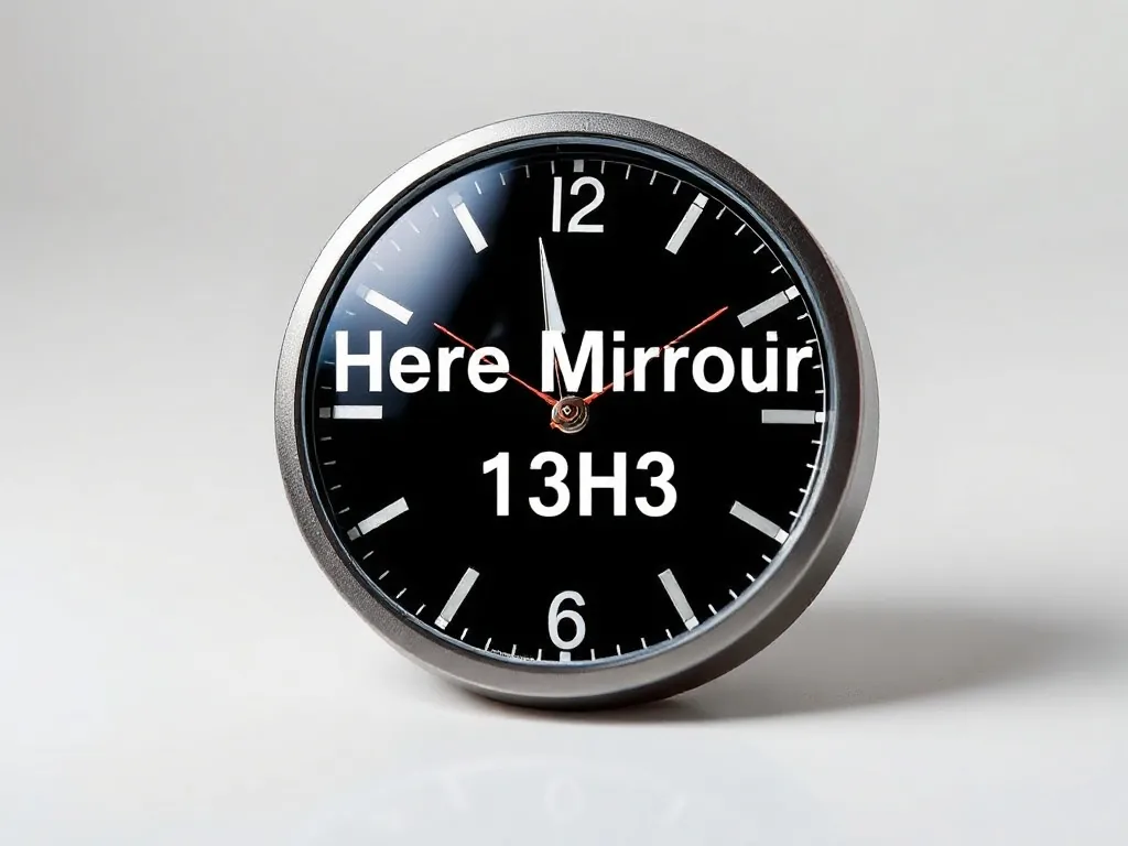 Une horloge affichant 13h13, une main tournant la page d'un livre