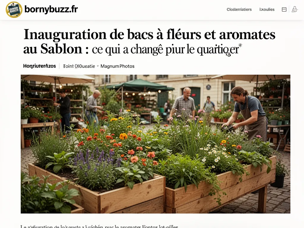 Inauguration de bacs à fleurs et aromates au Sablon : ce qui a changé pour le quartier