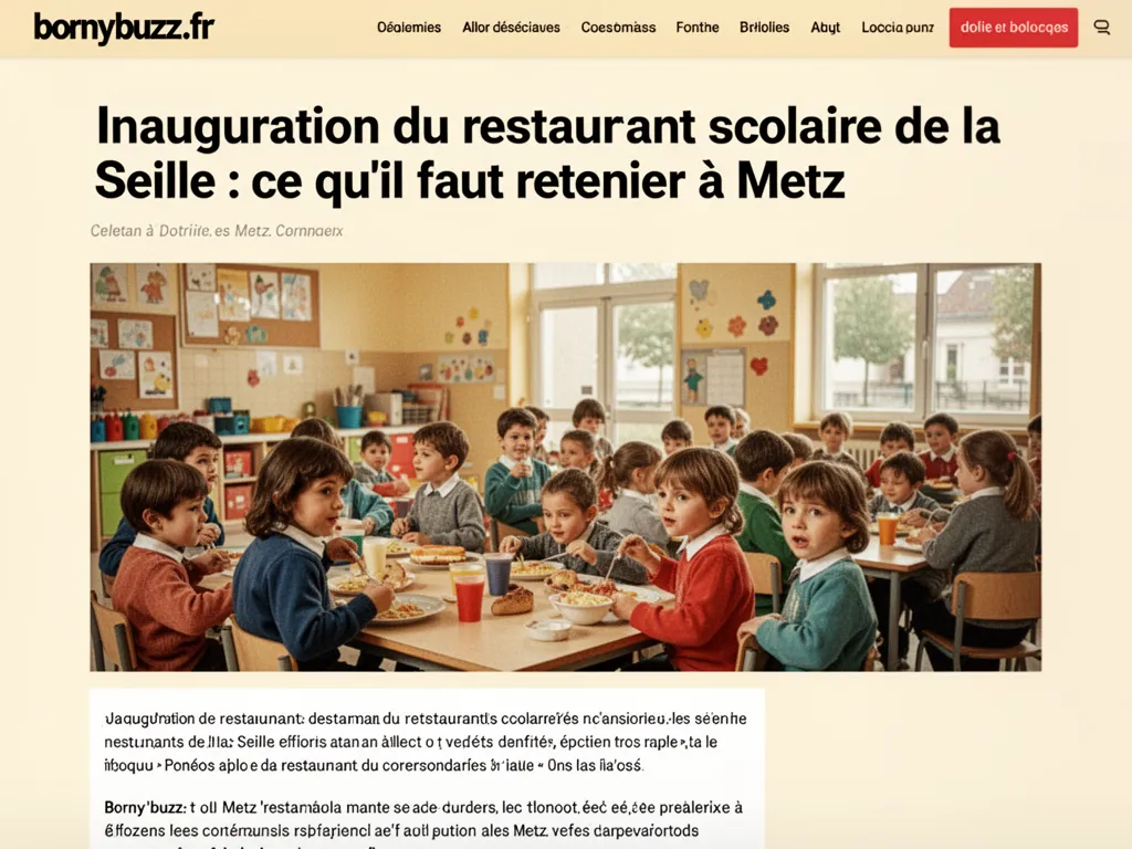 Inauguration du restaurant scolaire de la Seille : ce qu’il faut retenir à Metz