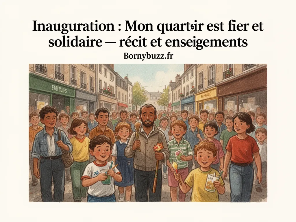 Inauguration : Mon quartier est fier et solidaire : récit et enseignements