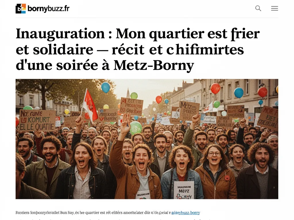 Inauguration : Mon quartier est fier et solidaire : récit et chiffres d'une soirée à Metz-Borny
