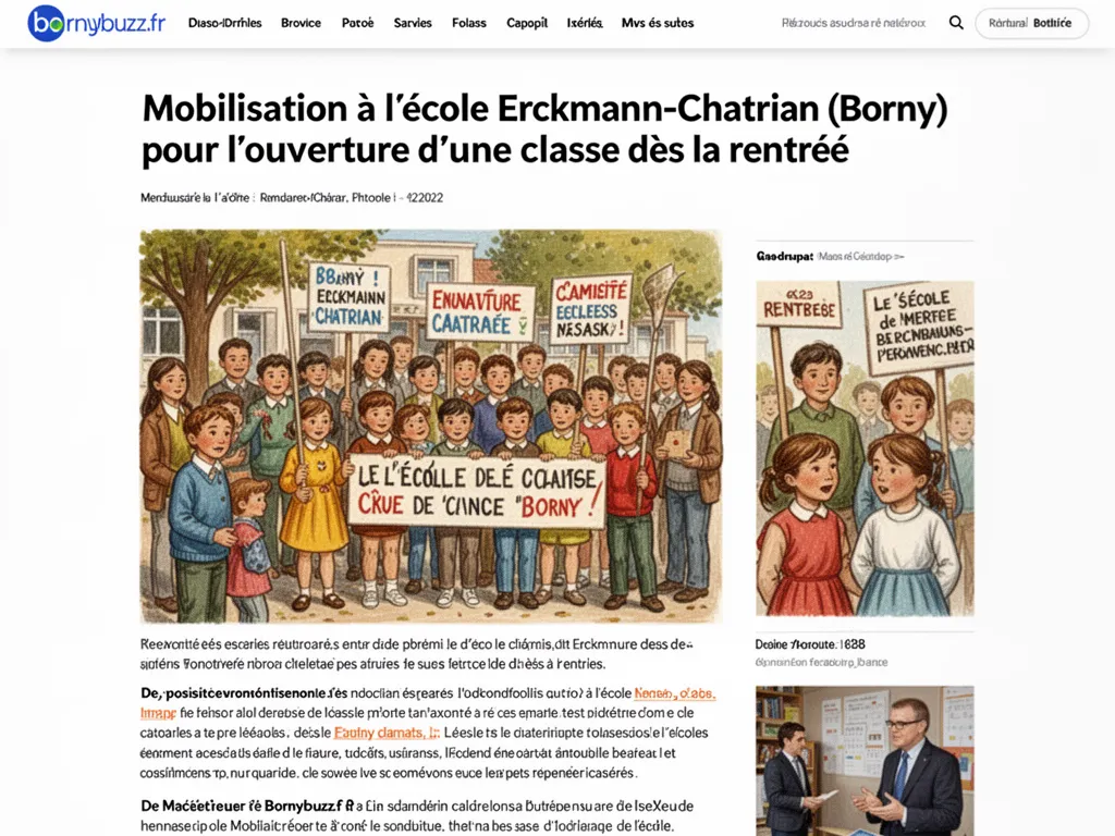 Mobilisation à l’école Erckmann-Chatrian (Borny) pour l’ouverture d’une classe dès la rentrée