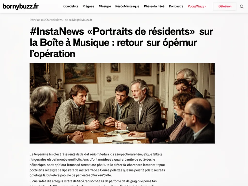 #InstaNews «Portraits de résidents» sur la Boîte à Musique : retour sur l’opération