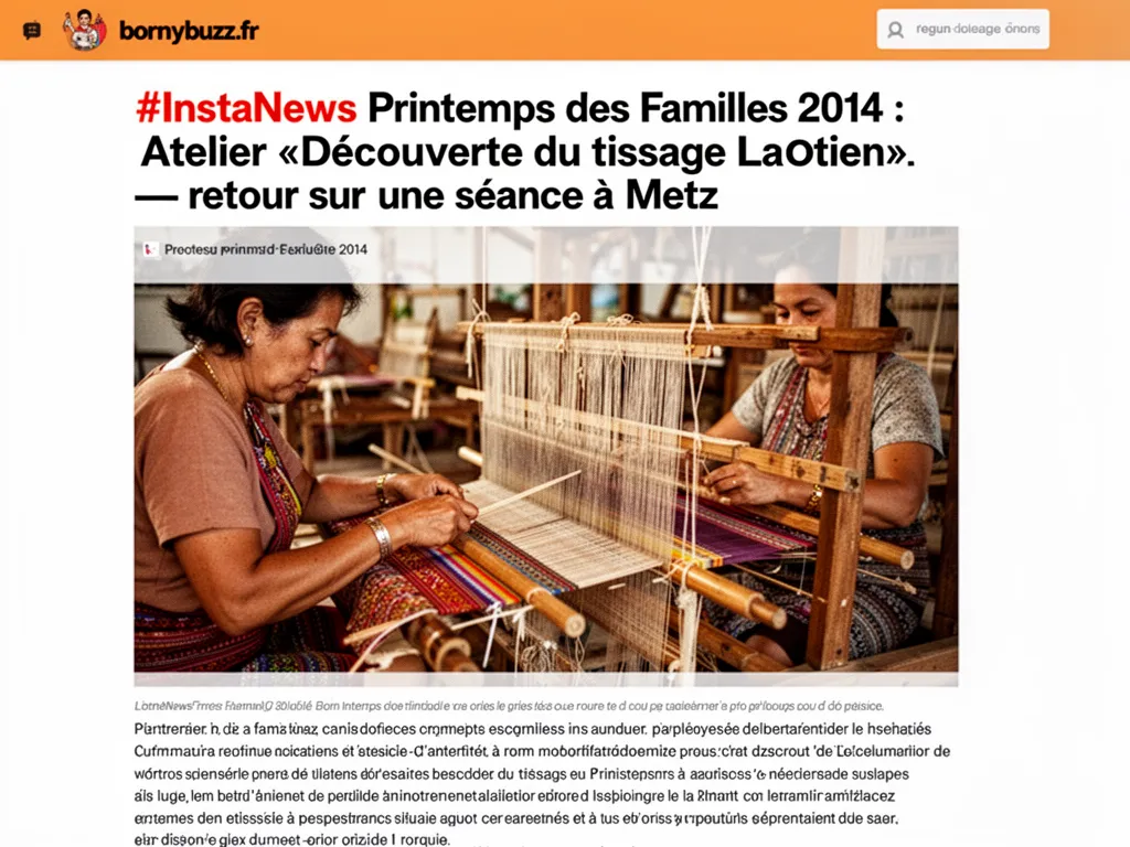 #InstaNews Printemps des Familles 2014 : Atelier «Découverte du tissage Laotien» — retour sur une séance à Metz