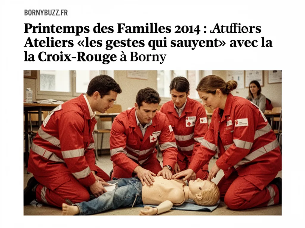 Printemps des Familles 2014 : Ateliers «les gestes qui sauvent» avec la Croix‑Rouge à Borny
