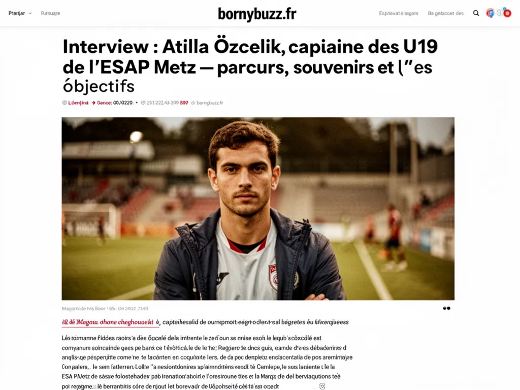 Interview : Atilla Özcelik, capitaine des U19 de l'ESAP Metz — parcours, souvenirs et objectifs
