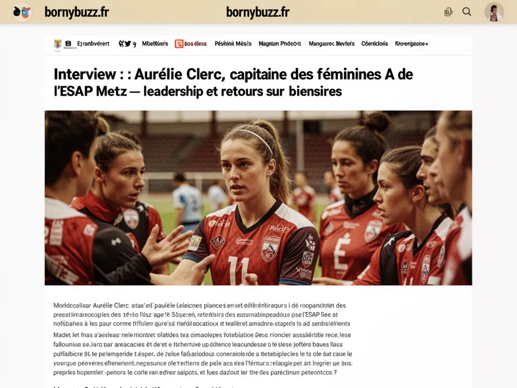 Interview : Aurélie Clerc, capitaine des féminines A de l'ESAP Metz — leadership et retours sur blessures