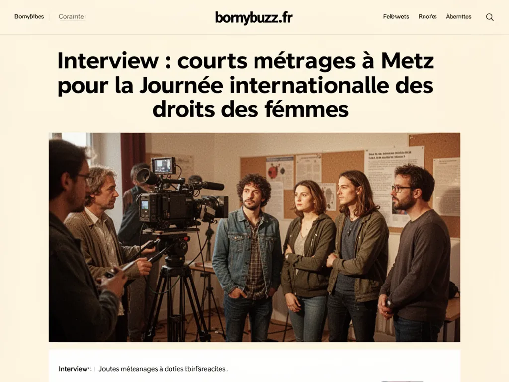 Interview : courts métrages à Metz pour la Journée internationale des droits des femmes