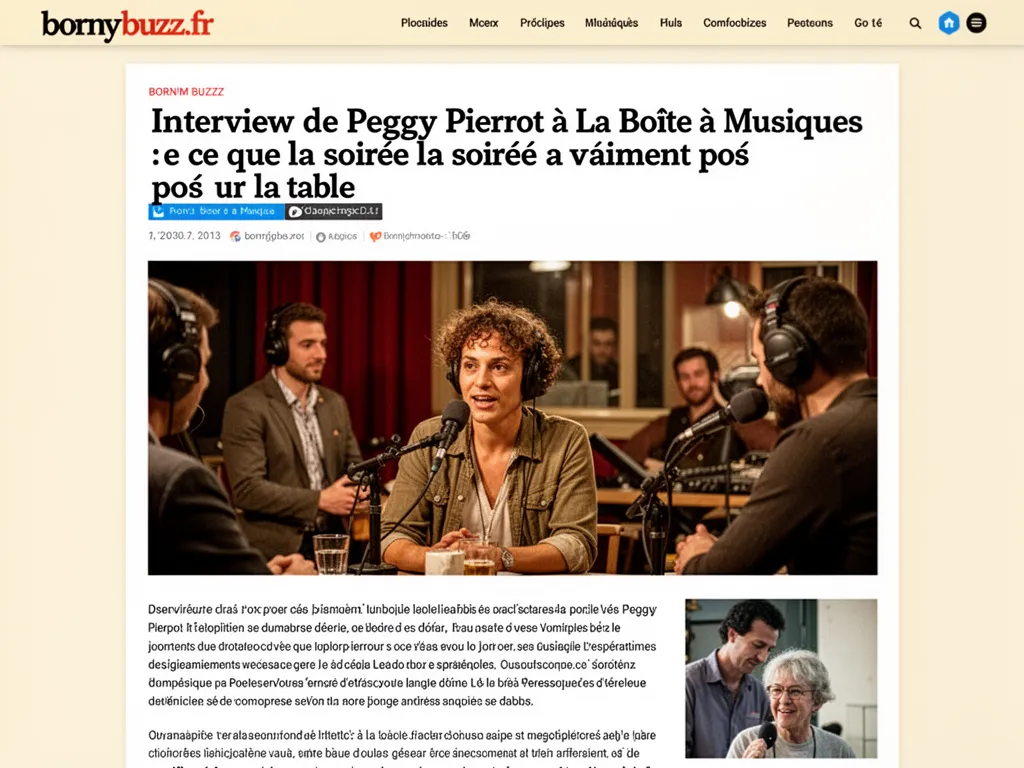 Interview de Peggy Pierrot à La Boîte à Musiques : ce que la soirée a vraiment posé sur la table
