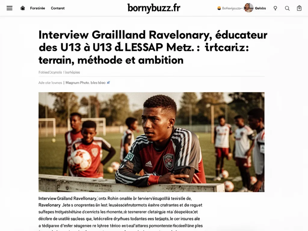 Interview Grailland Ravelonary, éducateur des U13 à LESAP Metz : terrain, méthode et ambition