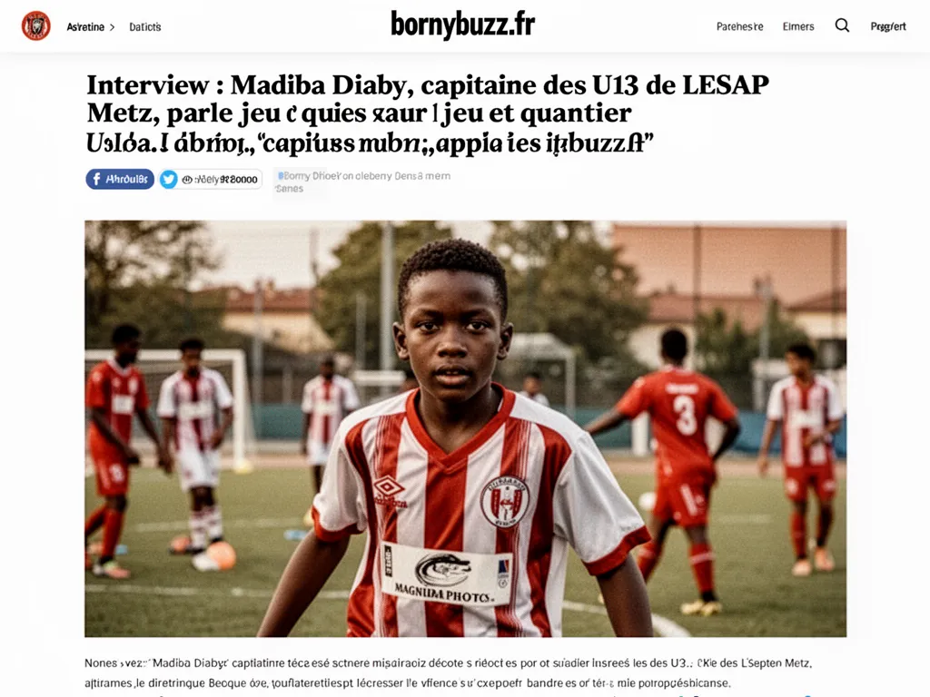 Interview : Madiba Diaby, capitaine des U13 de LESAP Metz, parle jeu et quartier
