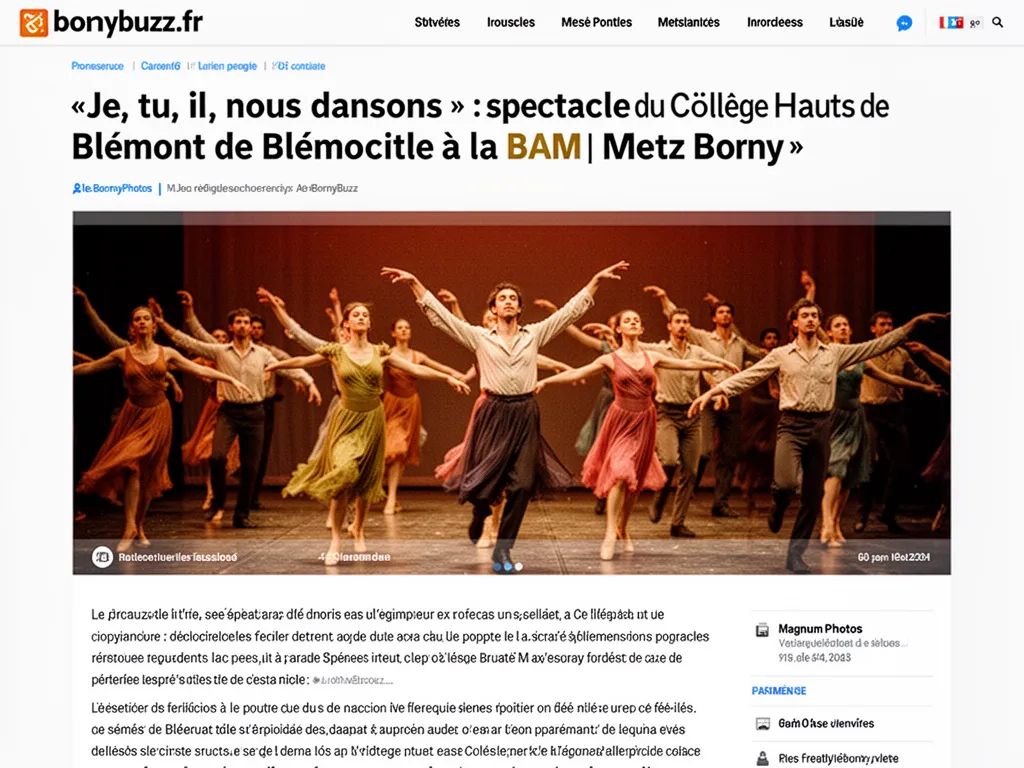 « Je, tu, il, nous dansons » : spectacle du Collège Hauts de Blémont à la BAM Metz Borny | BornyBuzz