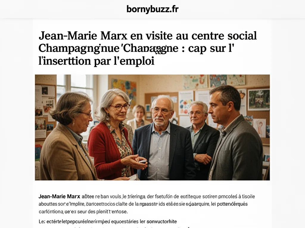 Jean‑Marie Marx en visite au centre social Champagne : cap sur l'insertion par l'emploi