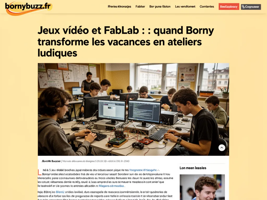 Jeux vidéo et FabLab : quand Borny transforme les vacances en ateliers ludiques
