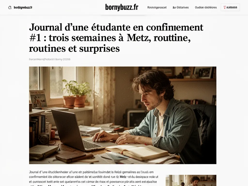 Journal d'une étudiante en confinement #1 : trois semaines à Metz, routines et surprises