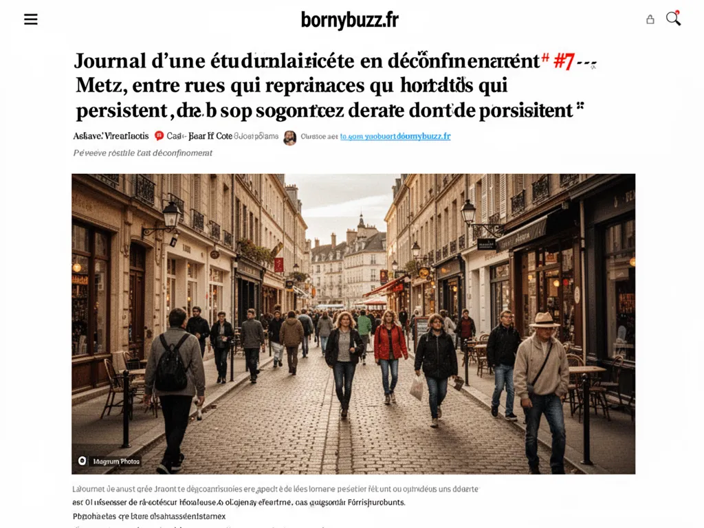 Journal d'une étudiante en déconfinement #7 : Metz, entre rues qui reprennent et habitudes qui persistent