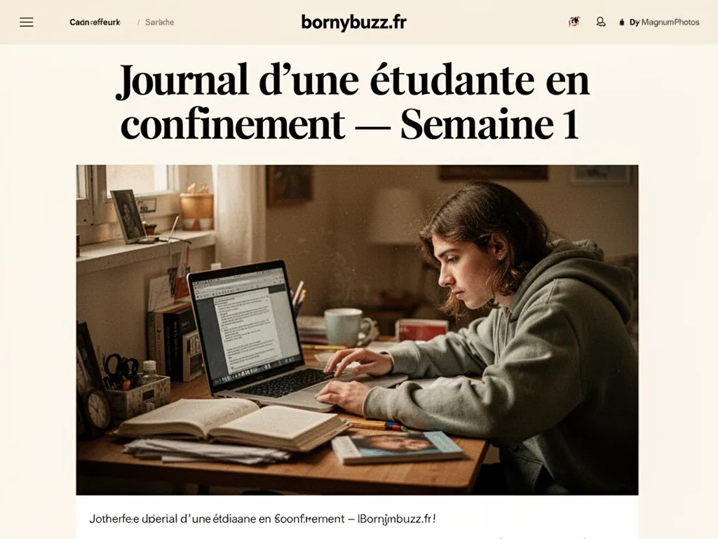 Journal d’une étudiante en confinement — Semaine 1