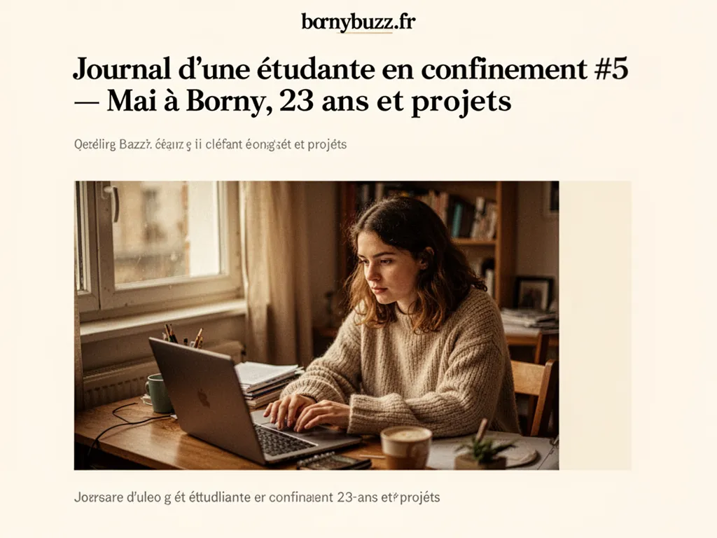 Journal d’une étudiante en confinement #5 — Mai à Borny, 23 ans et projets