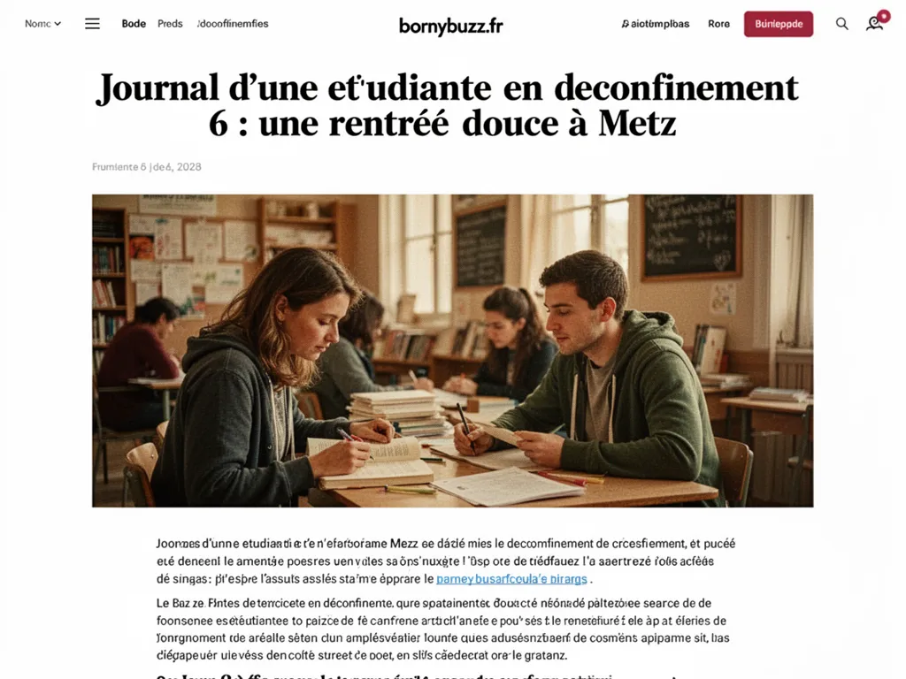 Journal dune etudiante en deconfinement 6 : une rentrée douce à Metz