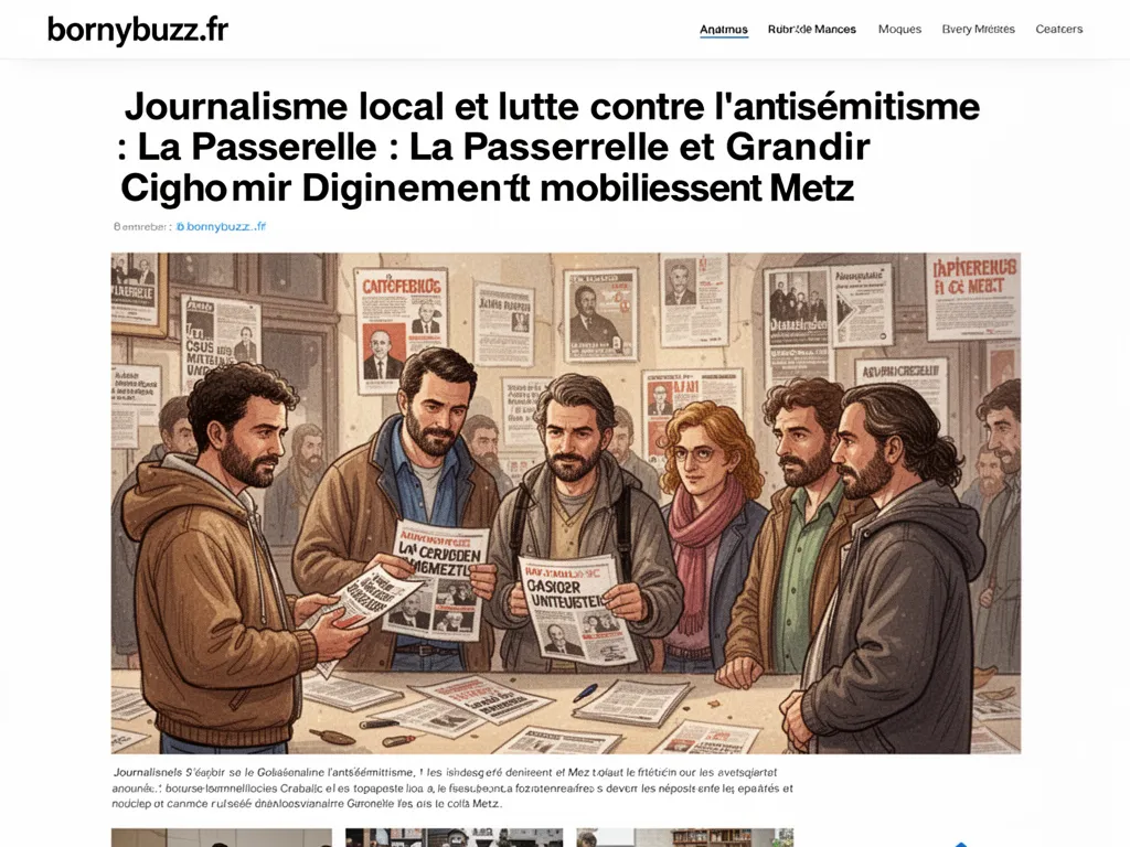 Journalisme local et lutte contre l'antisémitisme : La Passerelle et Grandir Dignement mobilisent Metz