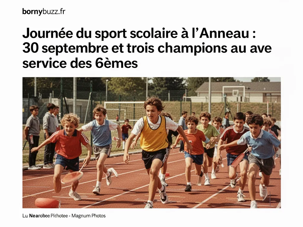 Journée du sport scolaire à l’Anneau : 30 septembre et trois champions au service des 6èmes