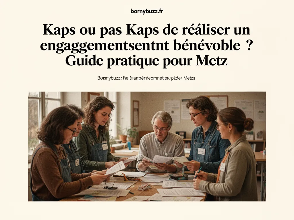 Kaps ou pas Kaps de réaliser un engagement bénévole ? Guide pratique pour Metz