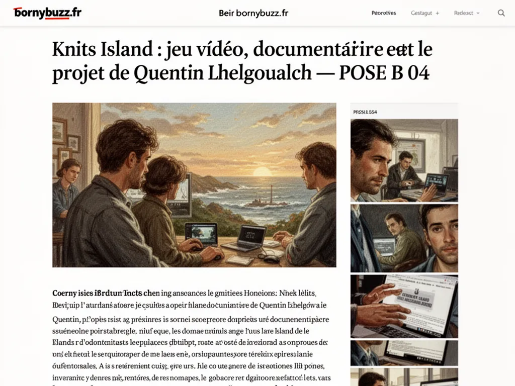 Knits Island : jeu vidéo, documentaire et le projet de Quentin Lhelgoualch : POSE B 04