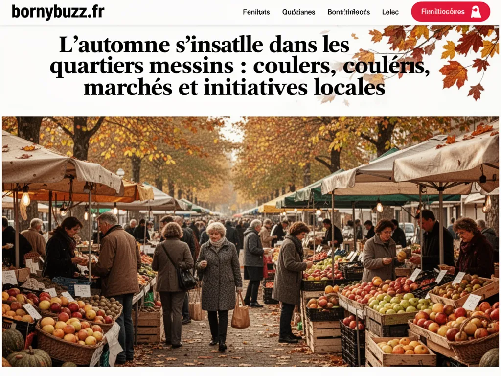 L'automne s'installe dans les quartiers messins : couleurs, marchés et initiatives locales