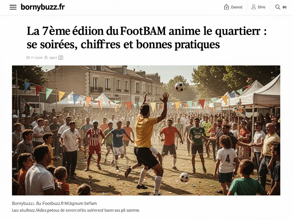 La 7ème édition du FootBAM anime le quartier : soirées, chiffres et bonnes pratiques