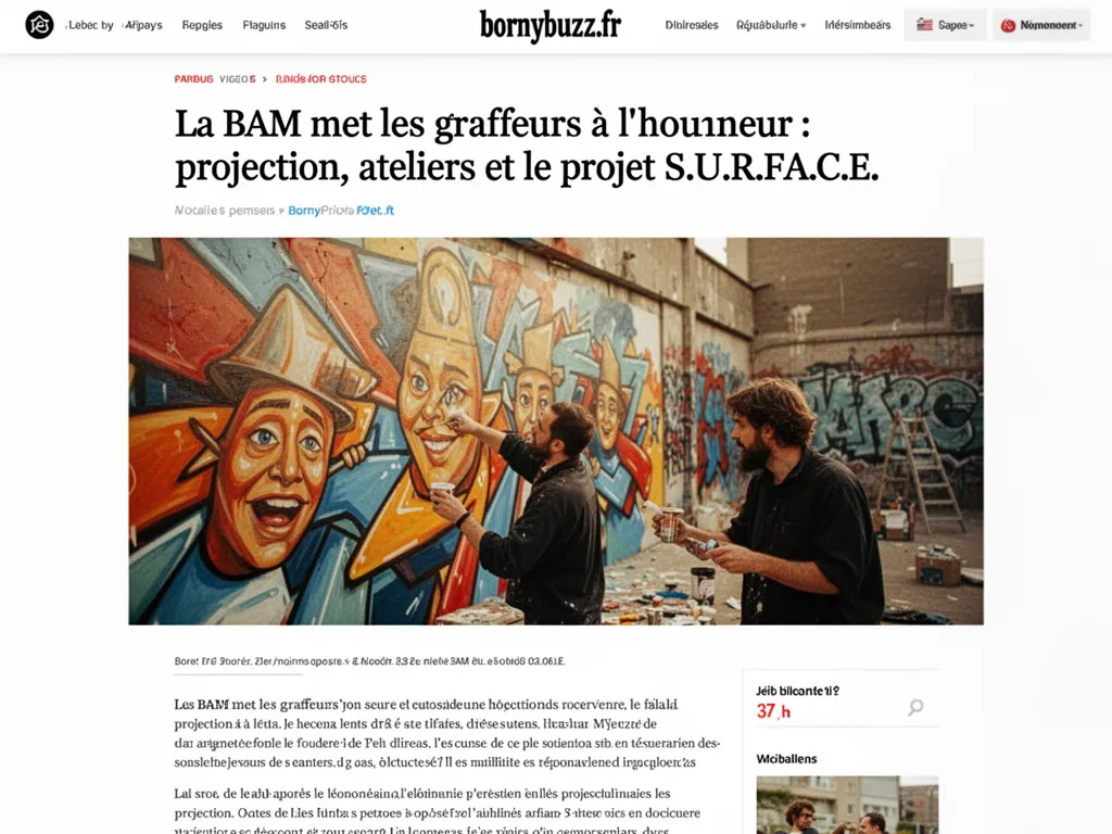 La BAM met les graffeurs à l'honneur : projection, ateliers et le projet S.U.R.F.A.C.E.