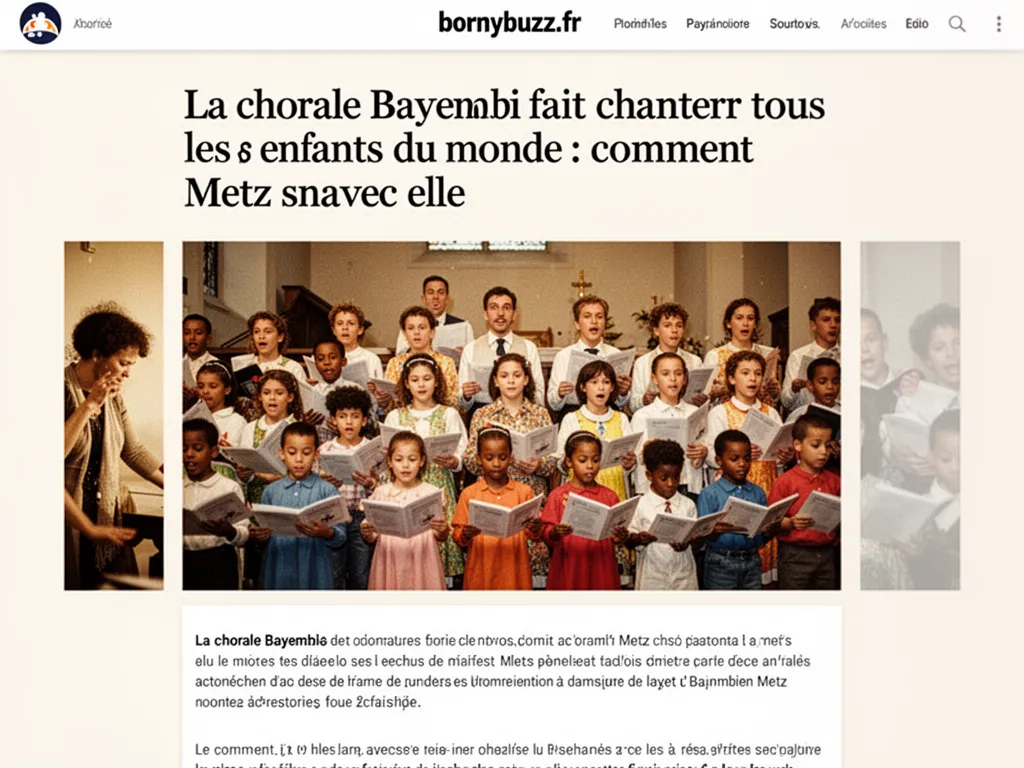 La chorale Bayembi fait chanter tous les enfants du monde : comment Metz chante avec elle