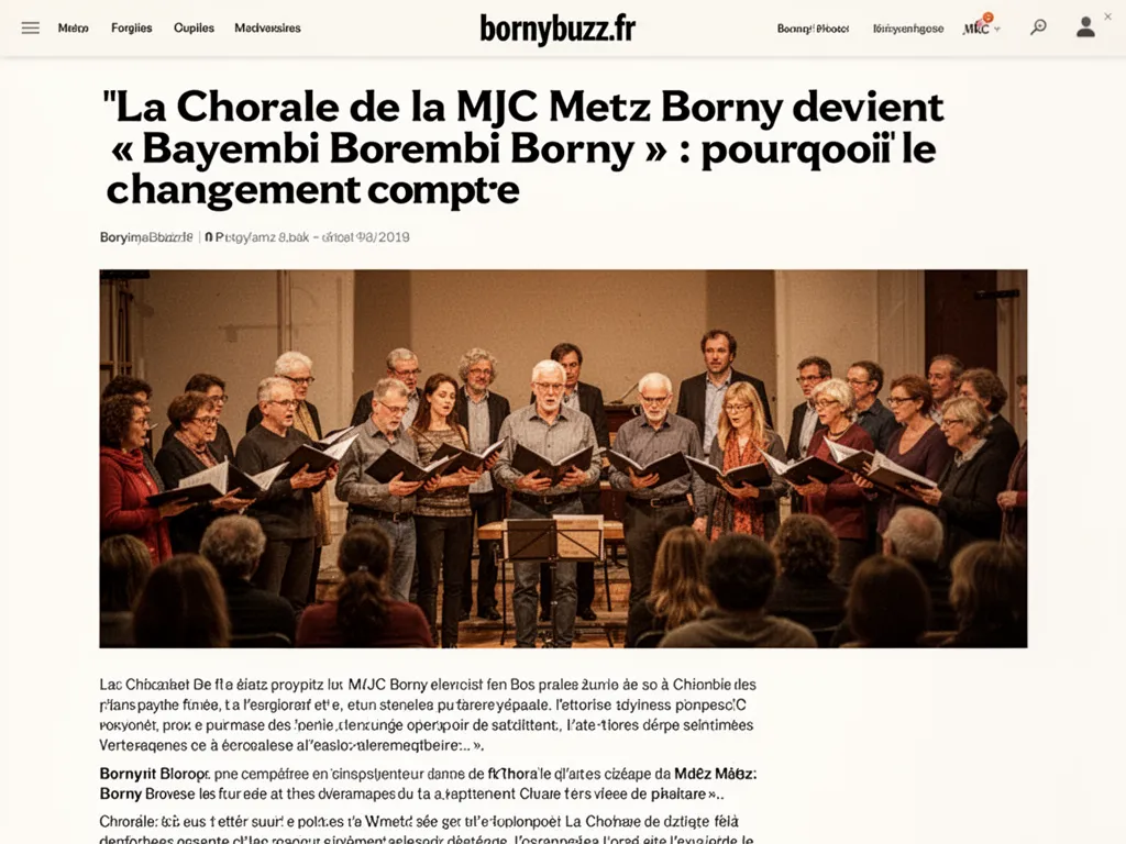 La Chorale de la MJC Metz Borny devient « Bayembi Borny » : pourquoi le changement compte