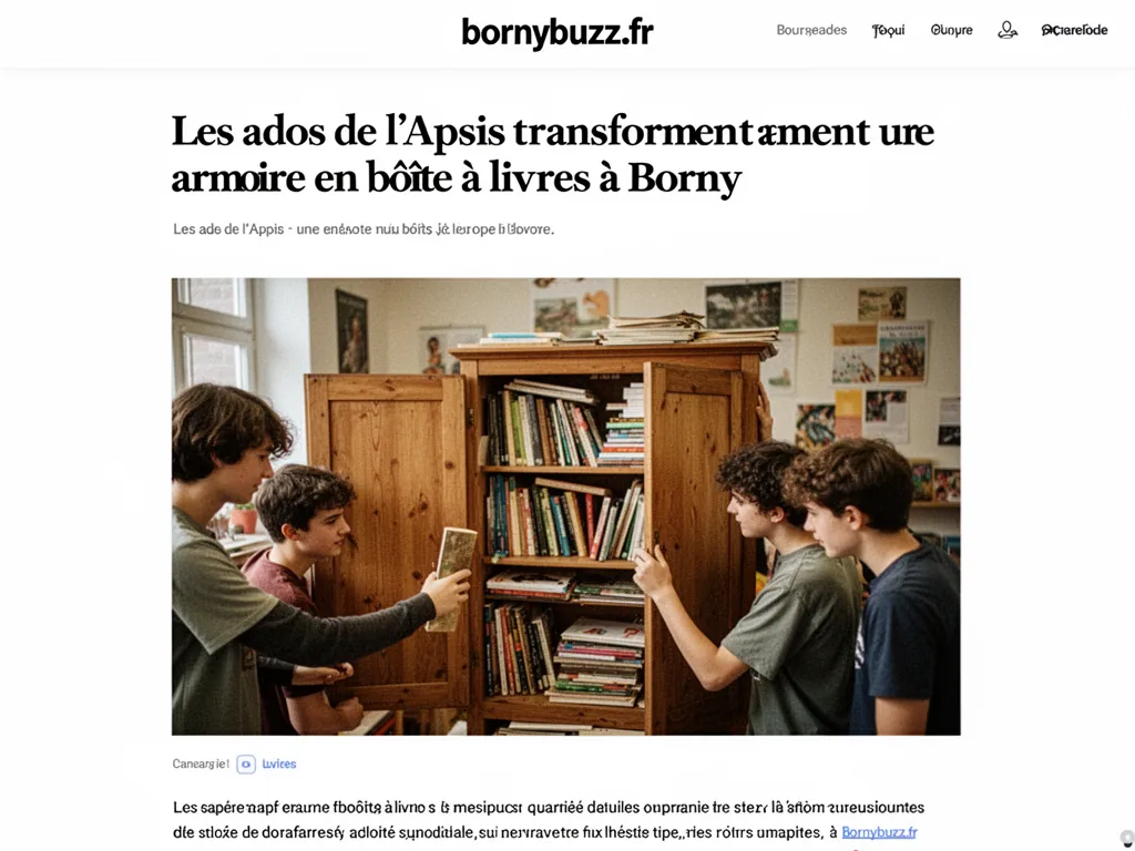 Les ados de l’Apsis transforment une armoire en boîte à livres à Borny