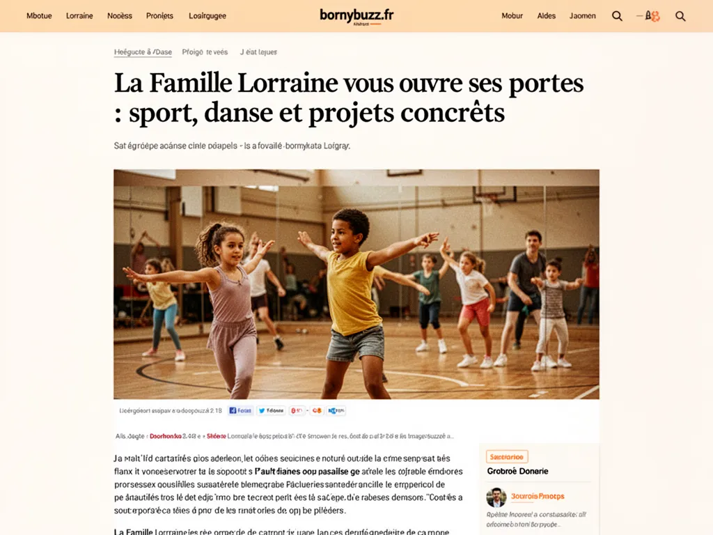 La Famille Lorraine vous ouvre ses portes : sport, danse et projets concrets